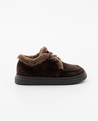 Замшеві черевики з хутром